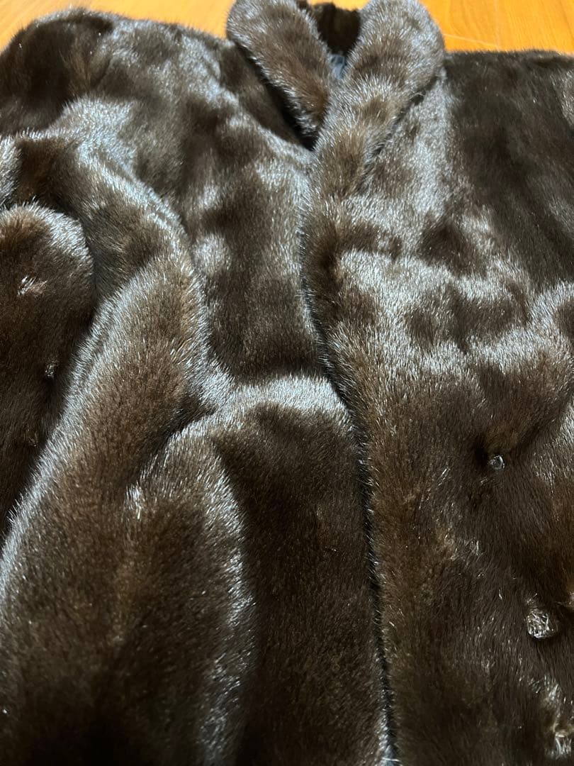 Pierre BalmainミンクファーコートBLACKGLAMA 逆毛仕上げ