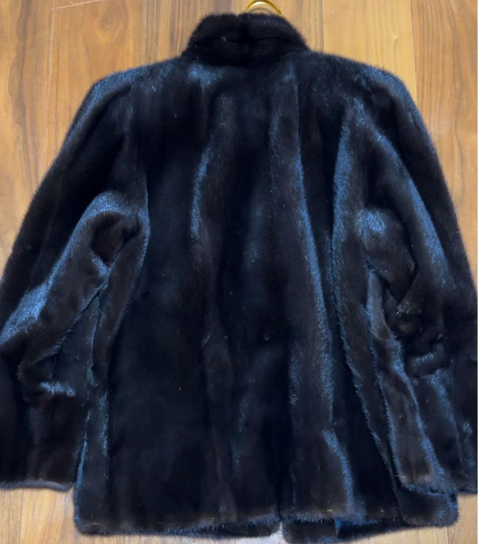 Pierre BalmainミンクファーコートBLACKGLAMA 逆毛仕上げ