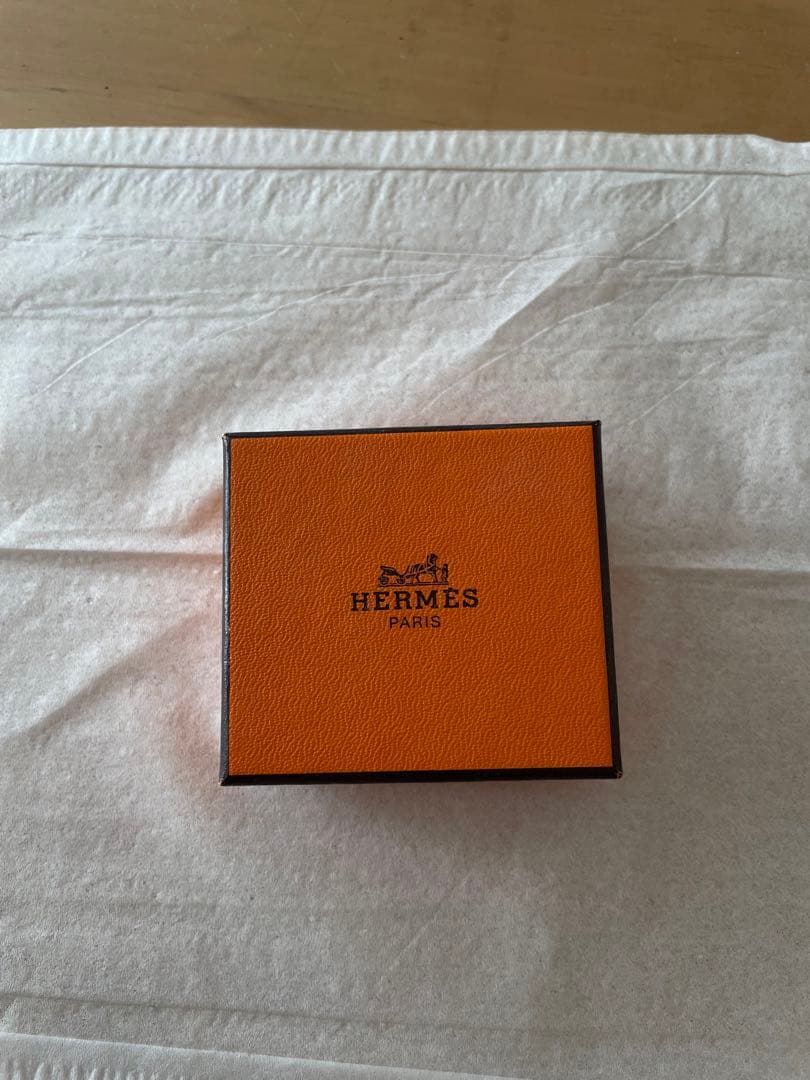 エルメス　スカーフリング　シェーヌダンクル　シルバー　箱付き