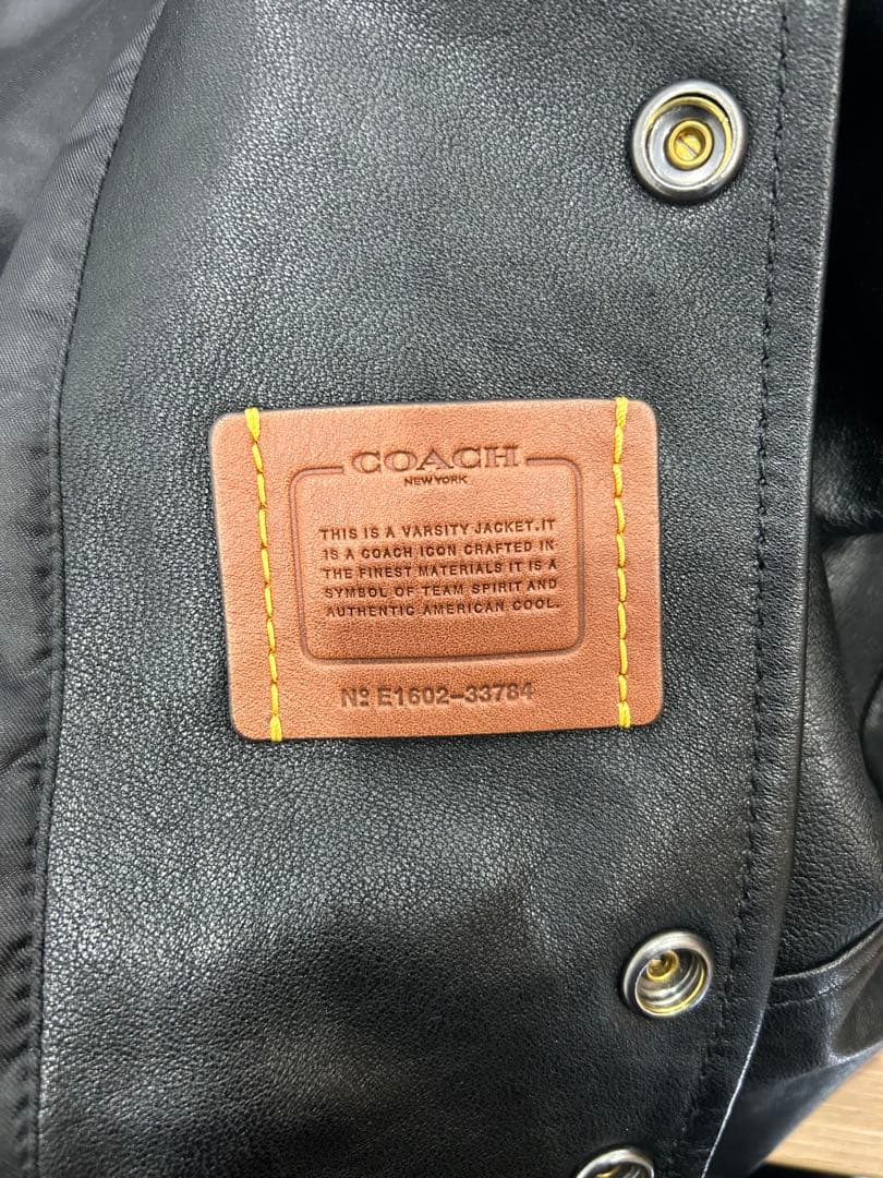 COACH ブラック レザー スタジャン S