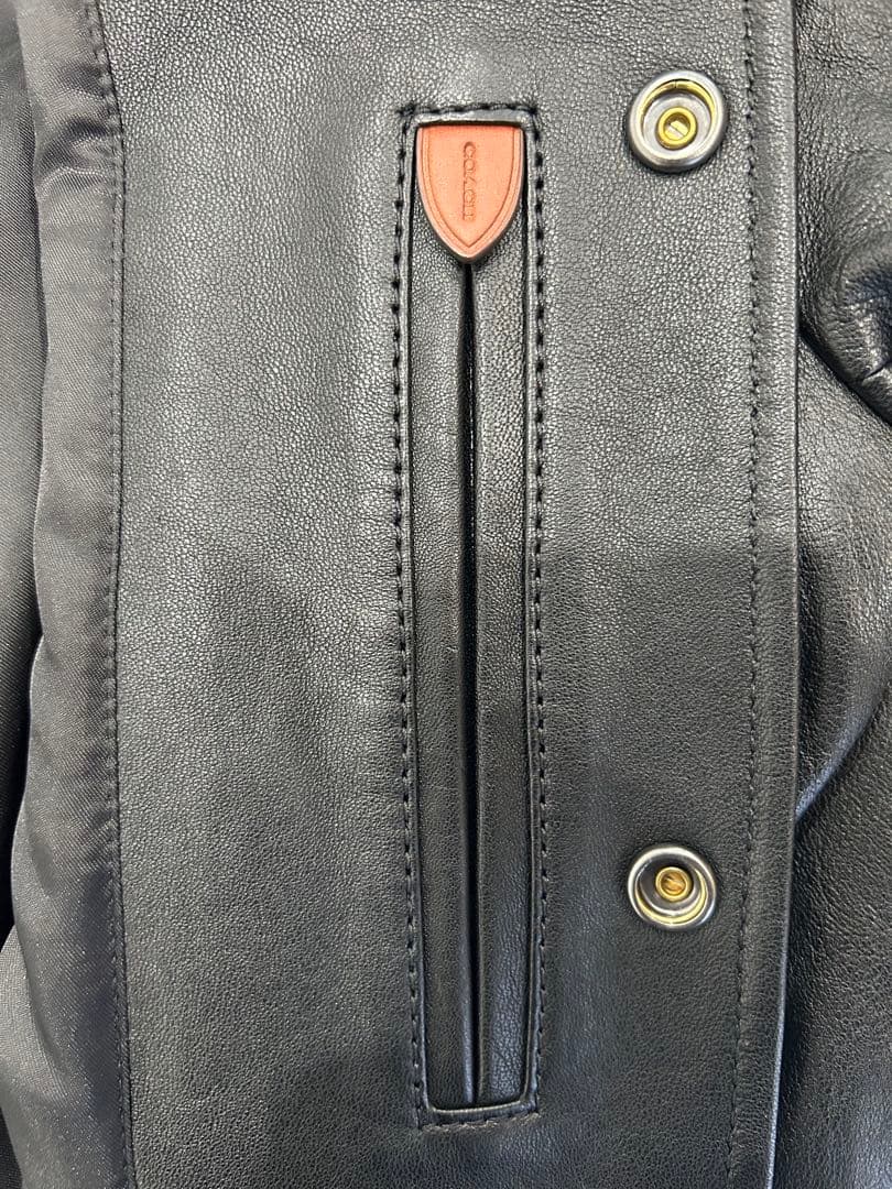 COACH ブラック レザー スタジャン S