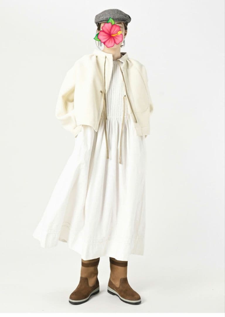 新品　45R ONEONE 起毛のミリタリーボレロ　コーデュロイ　ベージュ