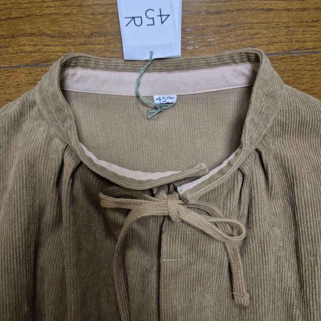 新品　45R ONEONE 起毛のミリタリーボレロ　コーデュロイ　ベージュ