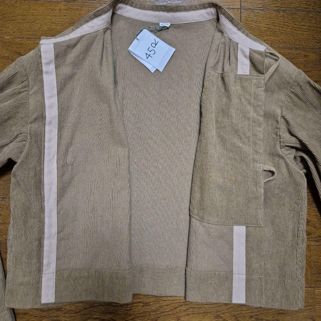 新品　45R ONEONE 起毛のミリタリーボレロ　コーデュロイ　ベージュ