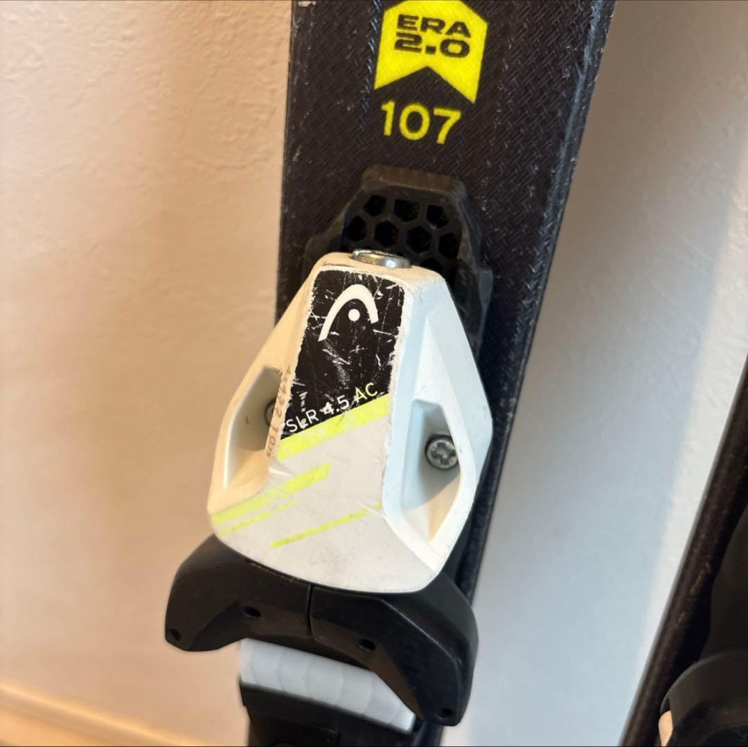 HEAD ERA 2.0 スキー板 107cm ビンディング、伸縮式ストック付き