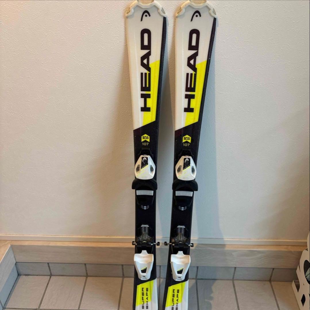HEAD ERA 2.0 スキー板 107cm ビンディング、伸縮式ストック付き