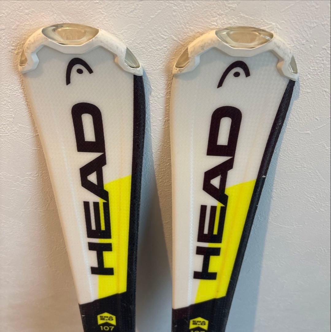 HEAD ERA 2.0 スキー板 107cm ビンディング、伸縮式ストック付き