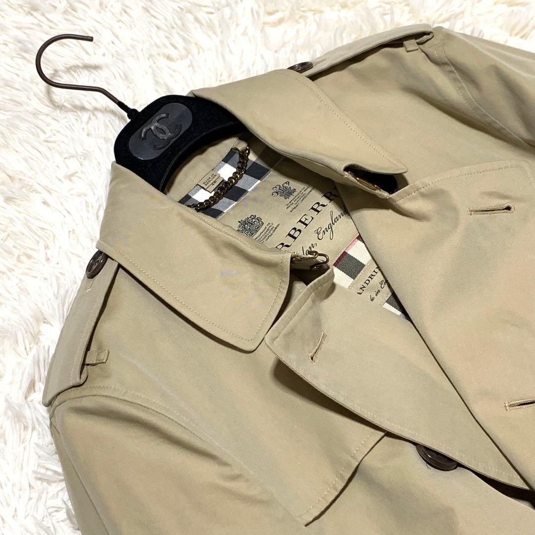 美品　バーバリー　サンドリンガム トレンチコート　ロング丈　メガチェック