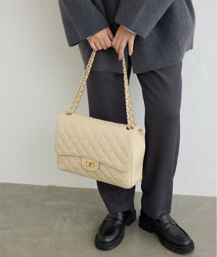 ☆うぱぱ☆【メゾンヴァンサン】定価29,700円 チェーンキルトバック