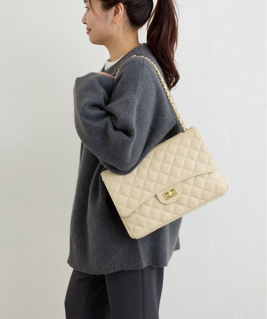 ☆うぱぱ☆【メゾンヴァンサン】定価29,700円 チェーンキルトバック