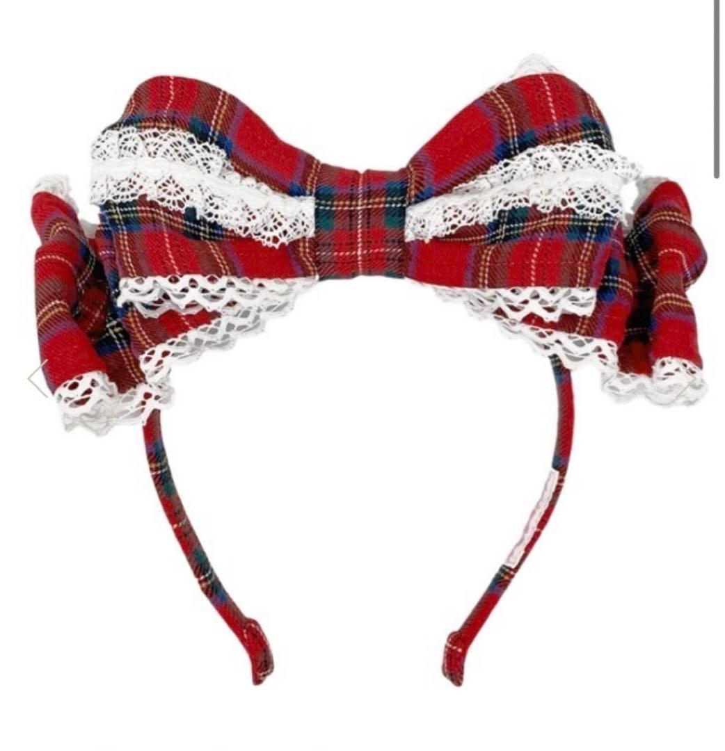 angelic pretty タータンチェック リボン ヘッドドレス