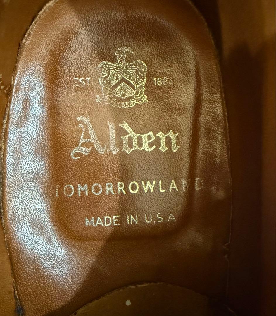 ALDEN×TOMORROWLAND スエードVチップドレスシューズ　オールデン