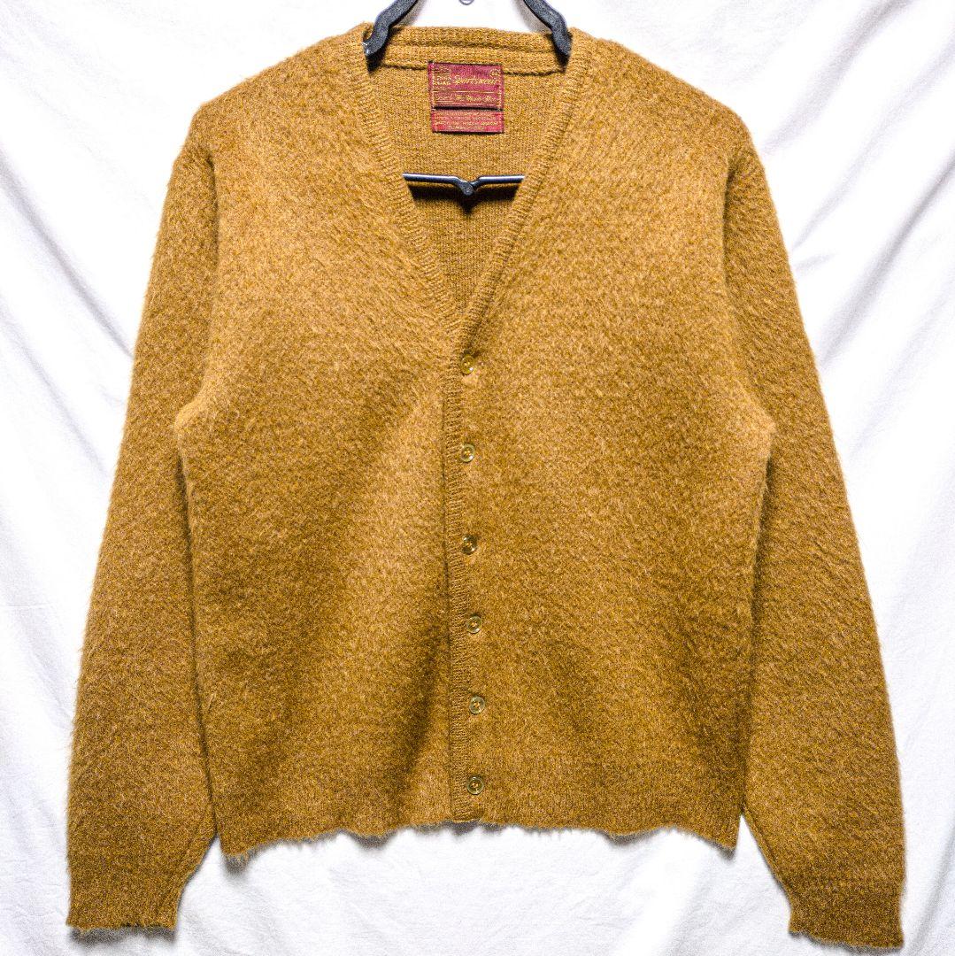 60s 70s Sears 毛足長 モヘア カーディガン カートコバーン