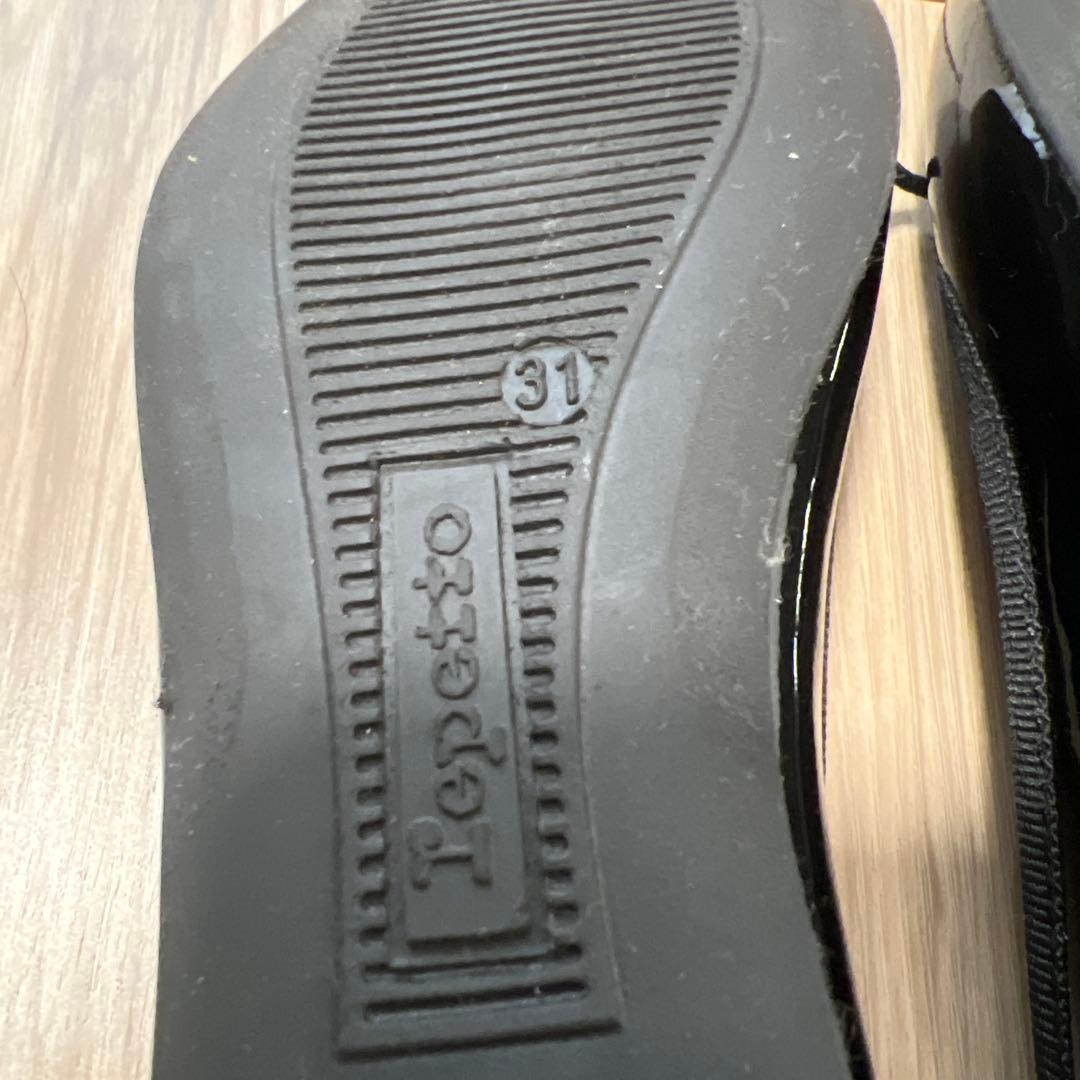 Repetto ブラック エナメル　バレエシューズ 31