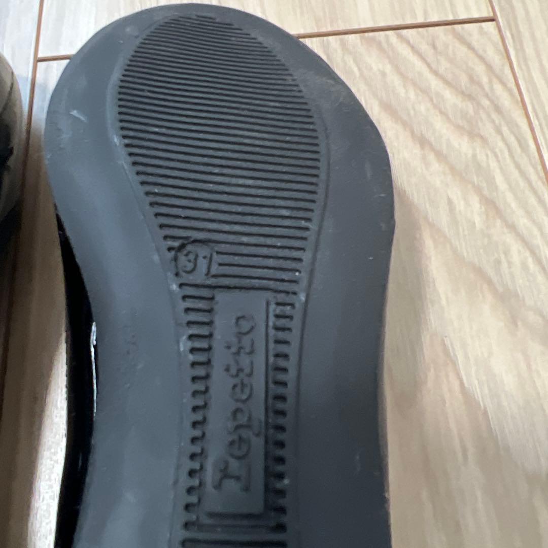 Repetto ブラック エナメル　バレエシューズ 31