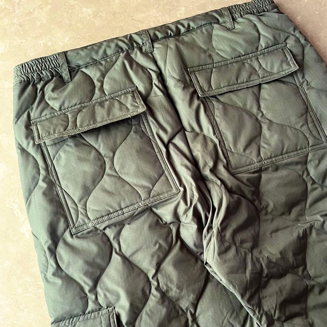 未使用級☆TAION ミリタリーライン カーゴダウンパンツ カーキ XXL 撥水