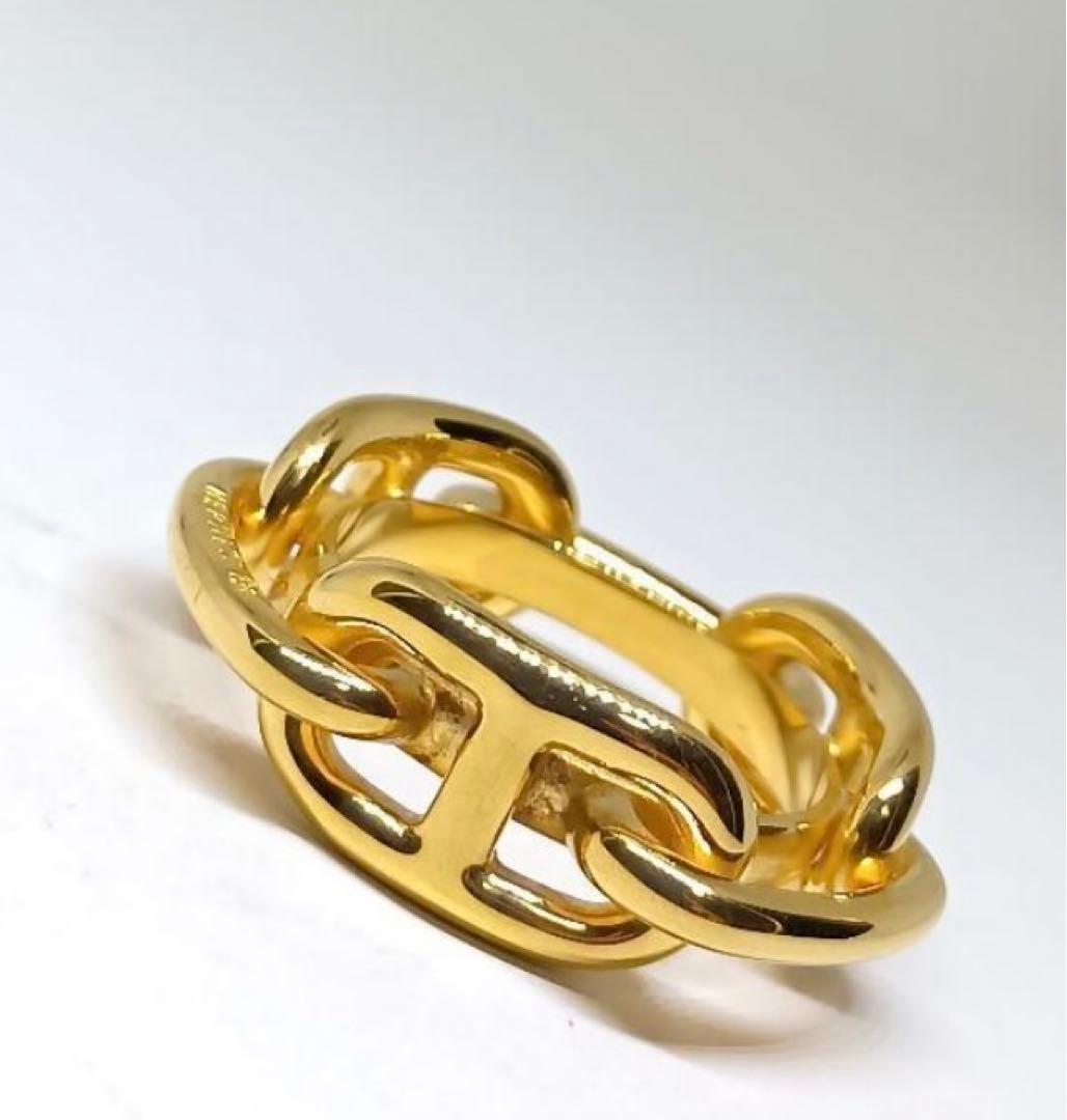 【Sale・美品】エルメス　スカーフリング シェーヌダンクル　箱付