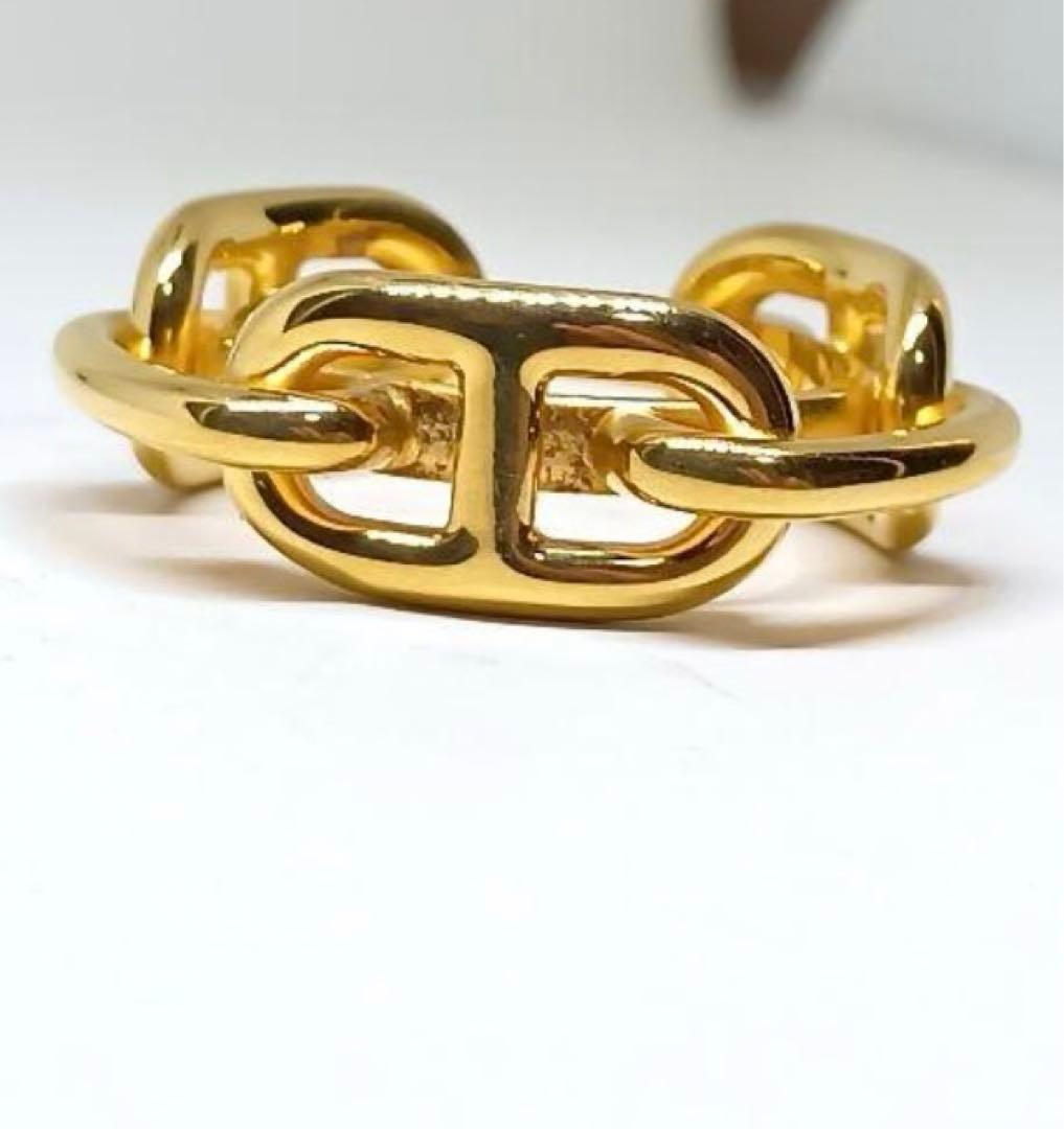 【Sale・美品】エルメス　スカーフリング シェーヌダンクル　箱付