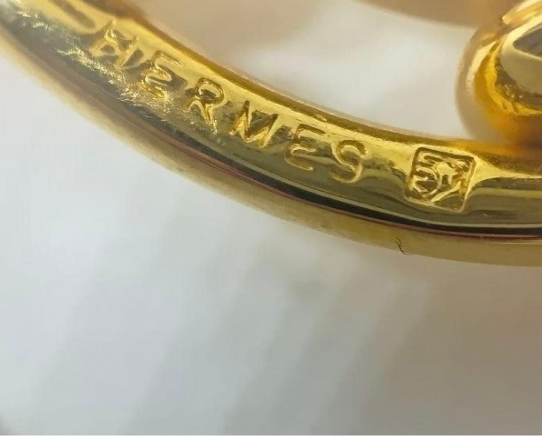 【Sale・美品】エルメス　スカーフリング シェーヌダンクル　箱付