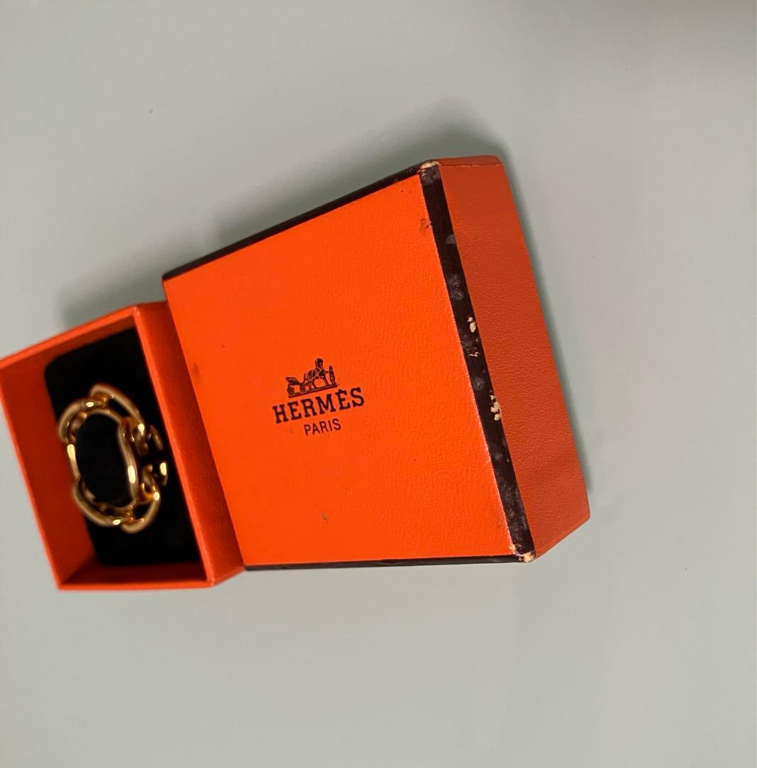 【Sale・美品】エルメス　スカーフリング シェーヌダンクル　箱付