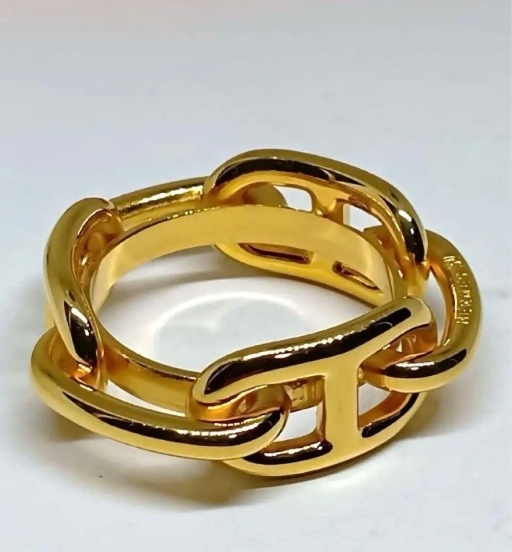 【Sale・美品】エルメス　スカーフリング シェーヌダンクル　箱付