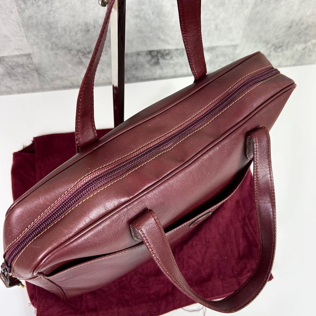 桂子 極美品 カルティエ ブリーフケース マストライン ロゴ G金具