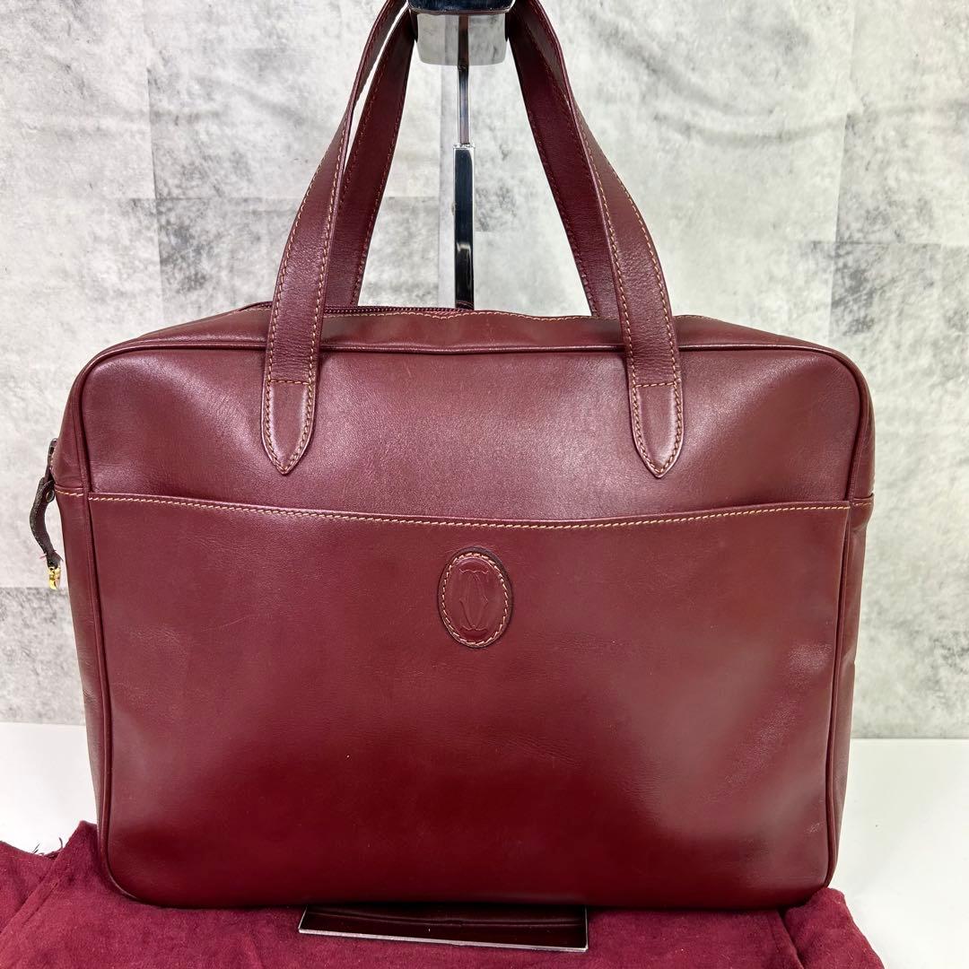 桂子 極美品 カルティエ ブリーフケース マストライン ロゴ G金具