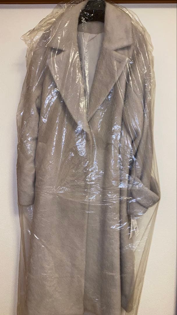 【新品未使用タグ付き未開封】SNIDEL ブローチ付きシャギーロングコート