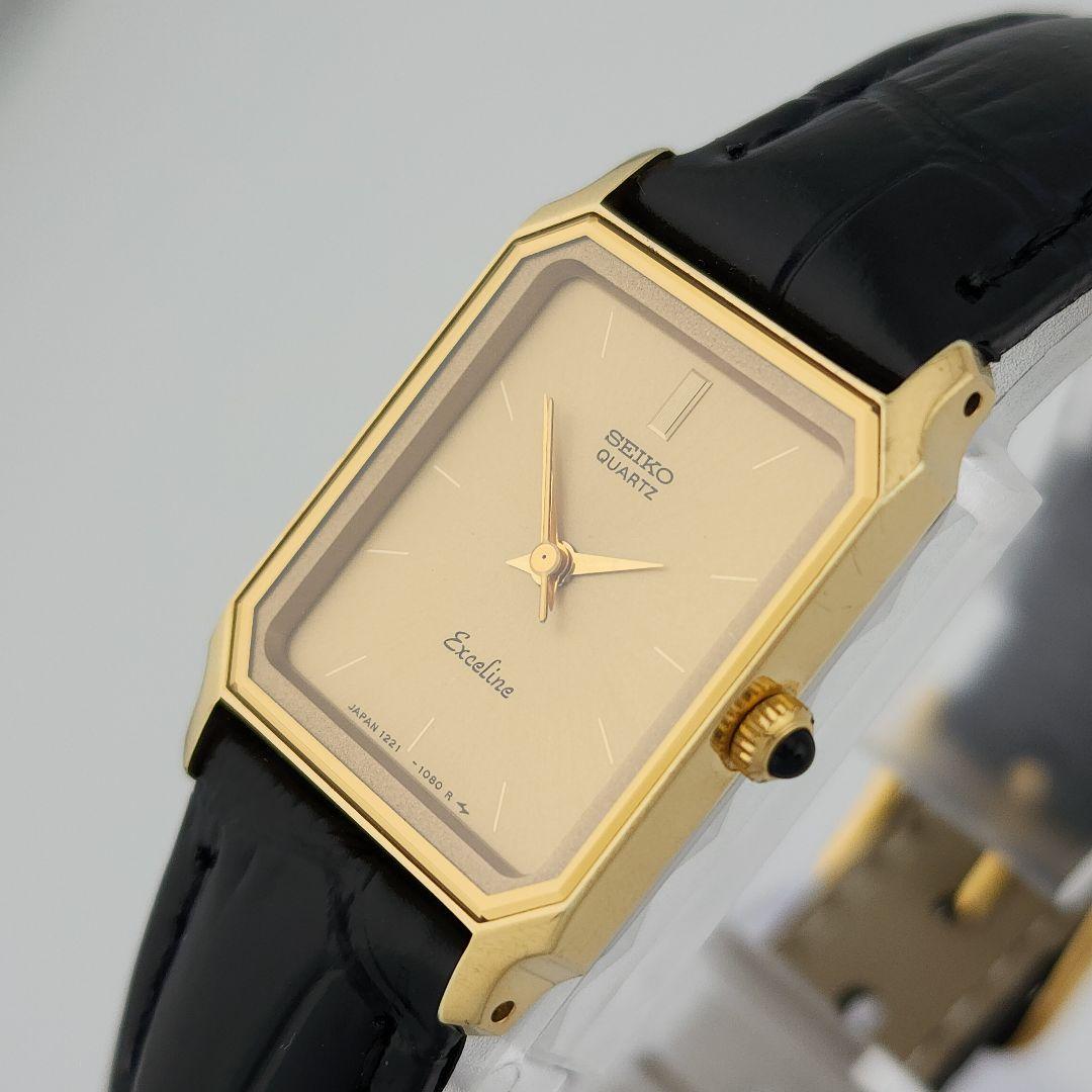 希少 美品【新品電池】 SEIKO EXCELINE 腕時計　レディース　QZ