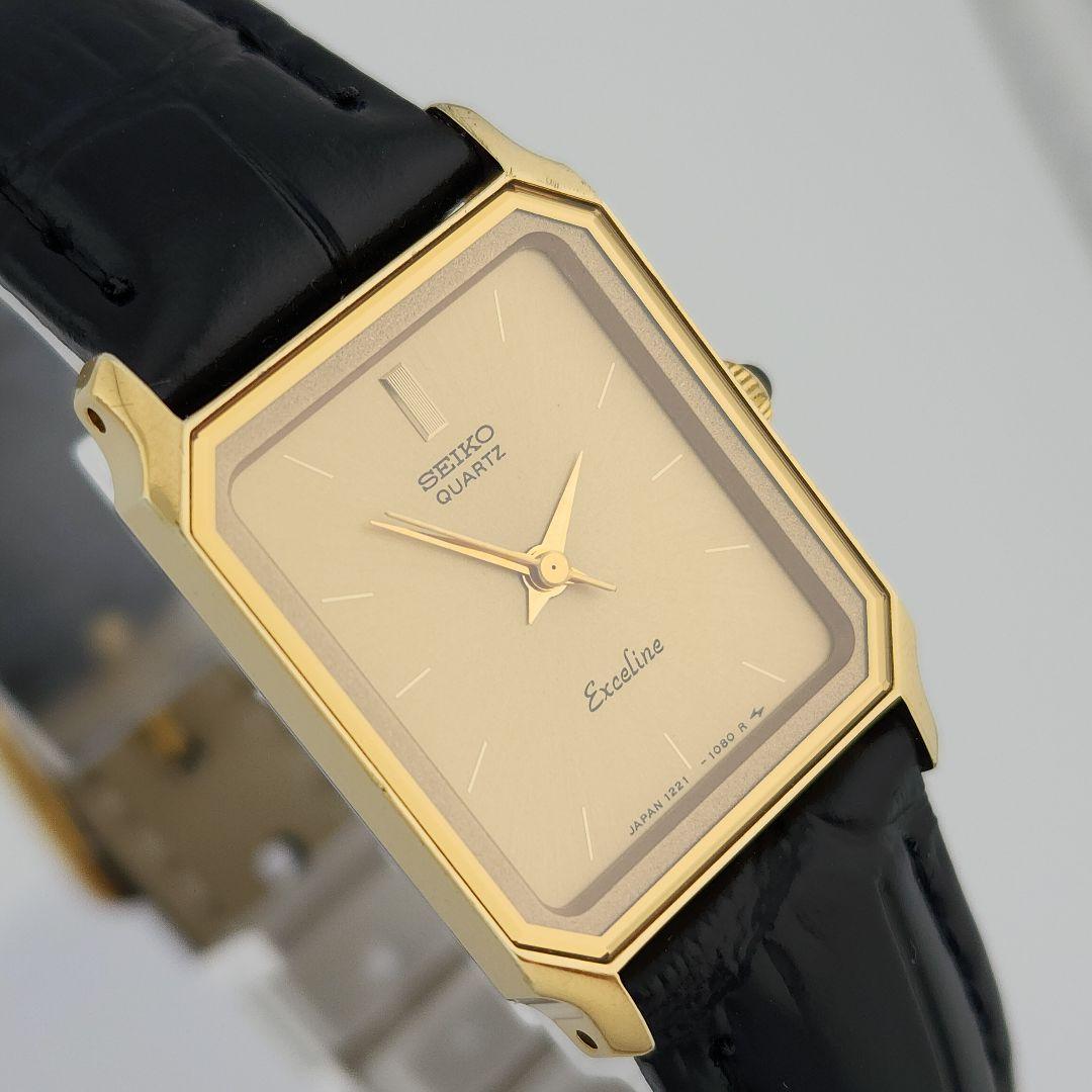 希少 美品【新品電池】 SEIKO EXCELINE 腕時計　レディース　QZ
