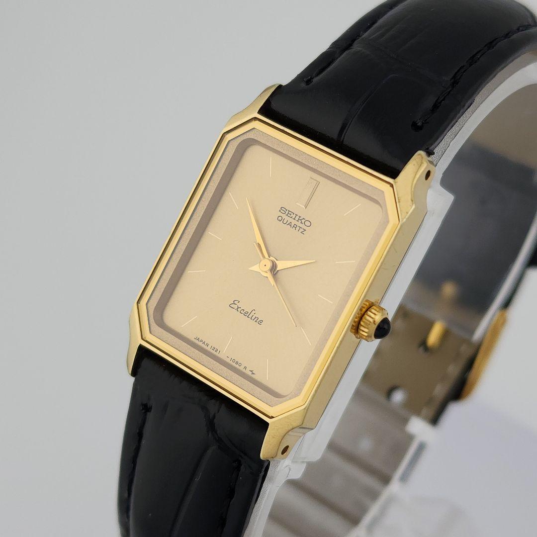 希少 美品【新品電池】 SEIKO EXCELINE 腕時計　レディース　QZ