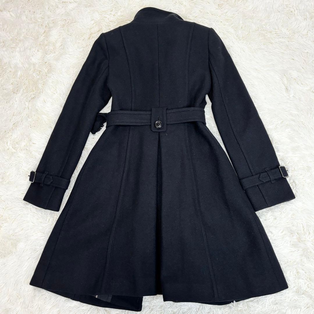 BURBERRY BLUE LABEL アンゴラ混 ロングコート ノバチェック