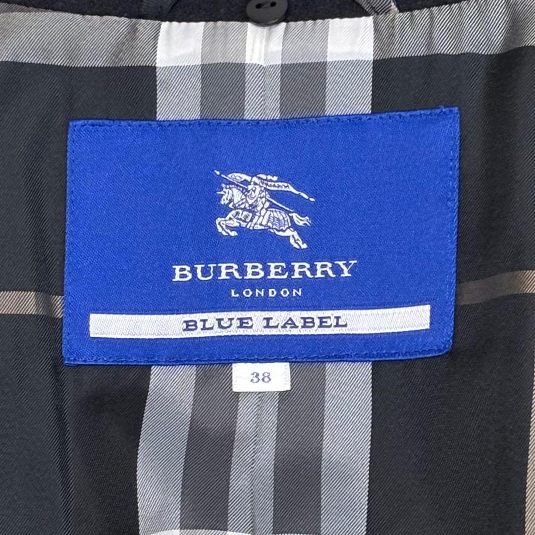 BURBERRY BLUE LABEL アンゴラ混 ロングコート ノバチェック