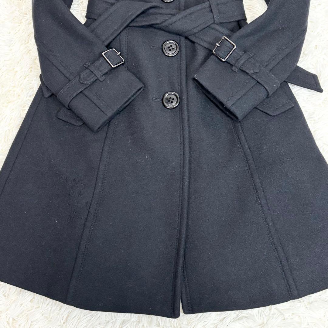 BURBERRY BLUE LABEL アンゴラ混 ロングコート ノバチェック