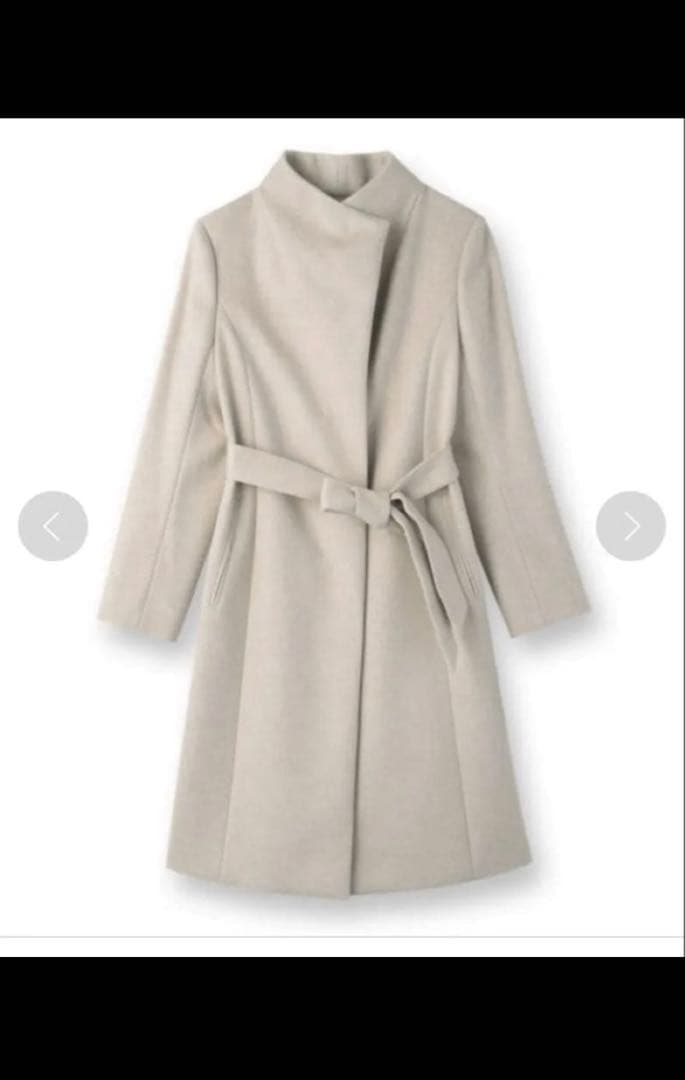 美品アンタイトルプレミアムラインのスタンドカラーコート