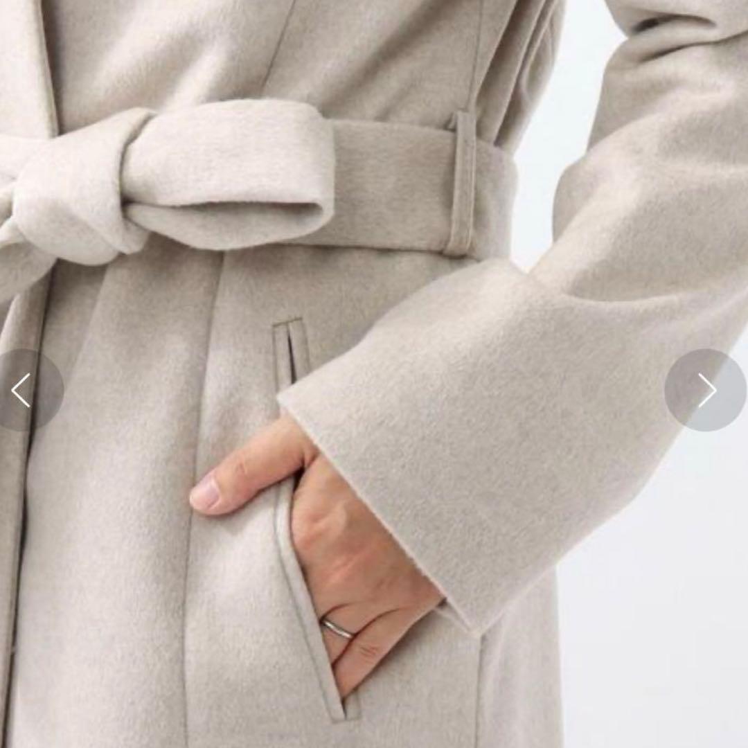 美品アンタイトルプレミアムラインのスタンドカラーコート