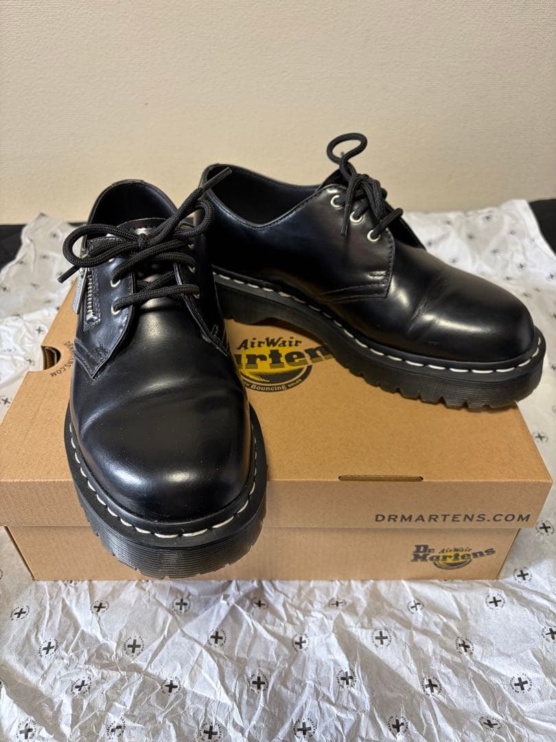 Dr.Martens ZIP BEX ホワイトステッチ 3ホールシューズ