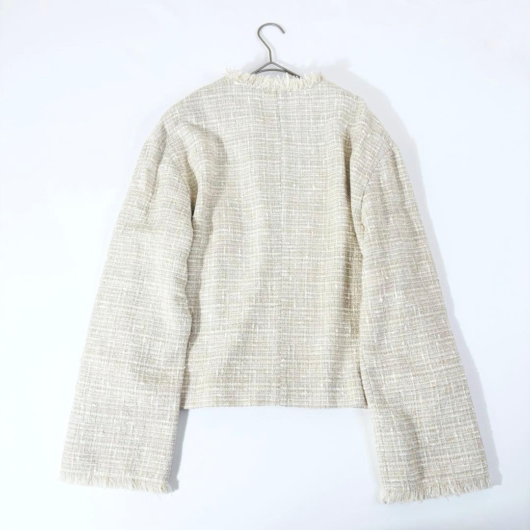 768 新品✨リヴドロワ ツイードミドルジャケット 23AW アイボリー