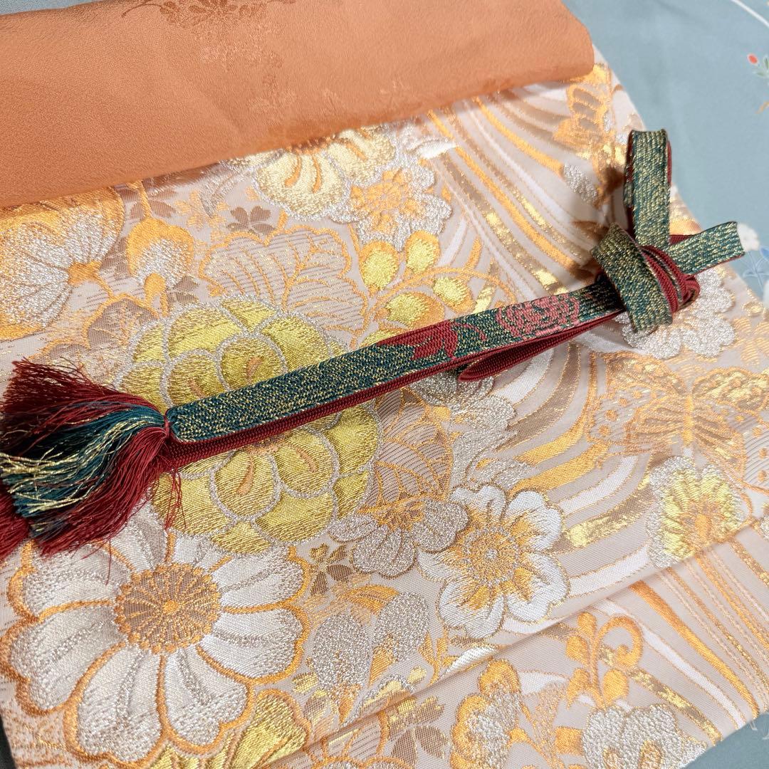 超美品　正絹　訪問着　着物　帯揚げ　帯締め　袋帯　辻ヶ花　4点　セット　156