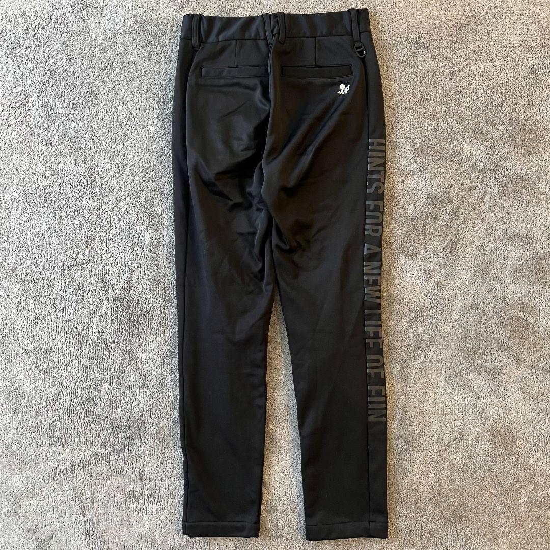 8YARDS ハチヤーズ　裏起毛　蓄熱　ゴルフパンツ　レディース　黒　XS ロゴ