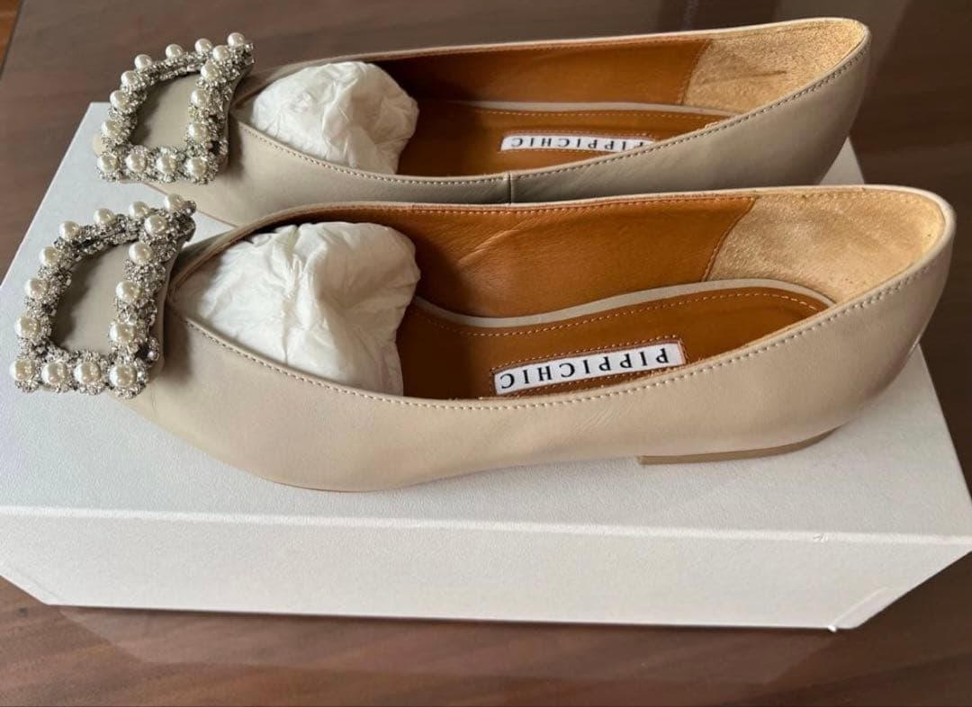 【新品】完売　PIPPICHIC ビジューフラットシューズ アローズ別注