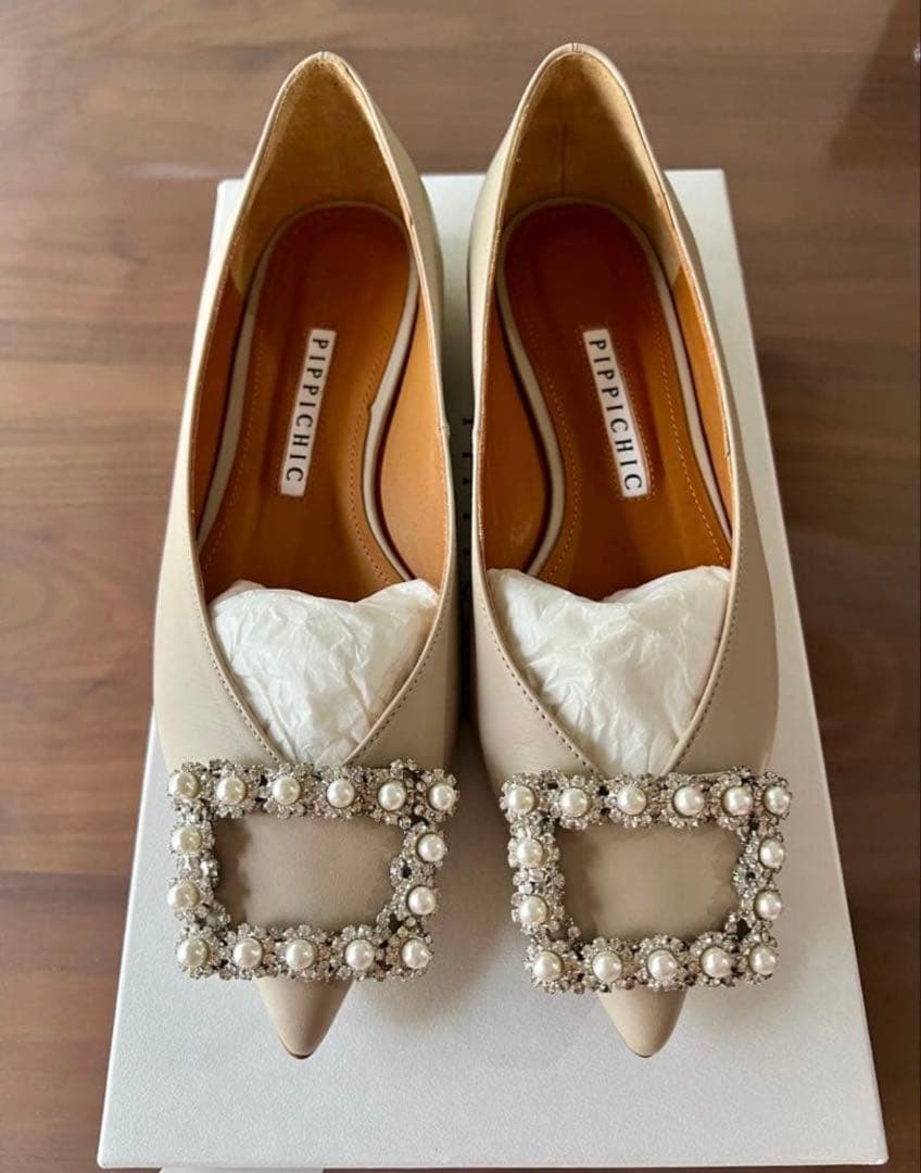 【新品】完売　PIPPICHIC ビジューフラットシューズ アローズ別注