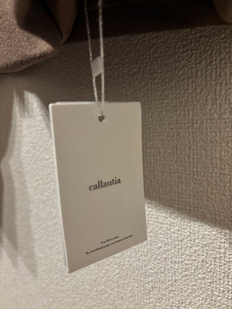 新品タグ付き★callautia ゴールドボタン ミドルコート ブラウン L