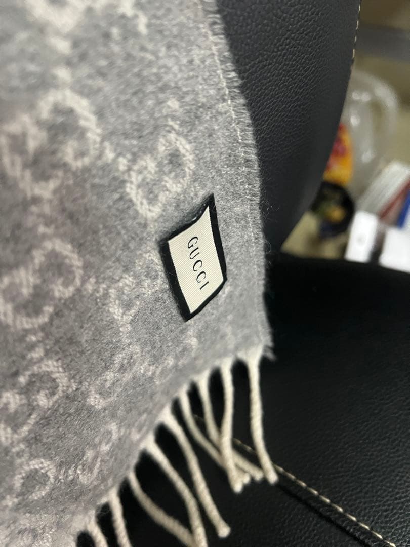 GUCCI GGパターン マフラー グレー系