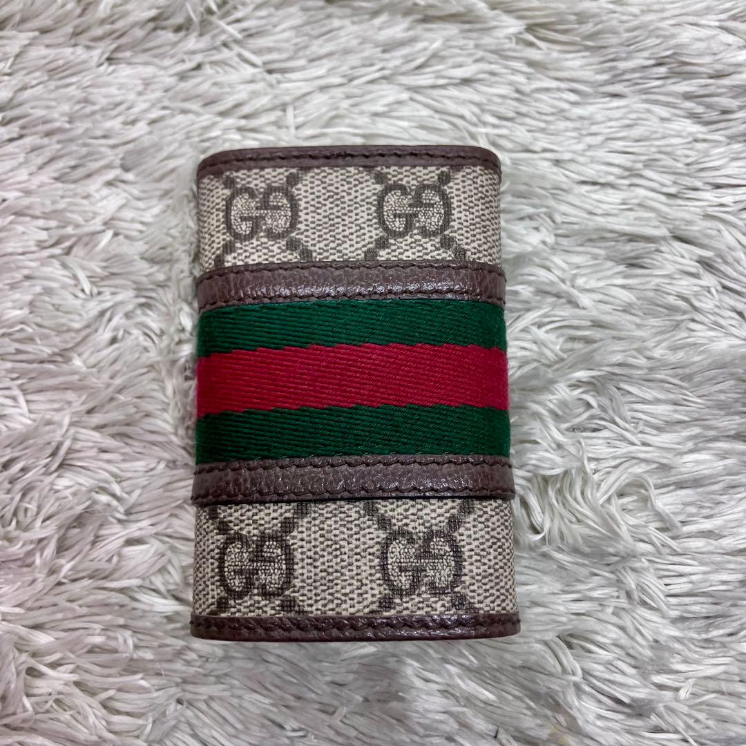 箱付き極美品✨GUCCI 6連キーケース オフディア マーモント シェリーライン