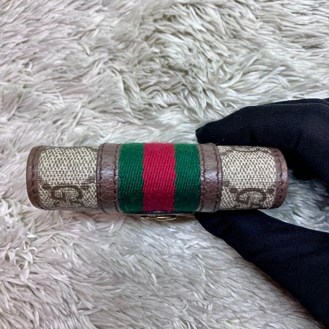 箱付き極美品✨GUCCI 6連キーケース オフディア マーモント シェリーライン