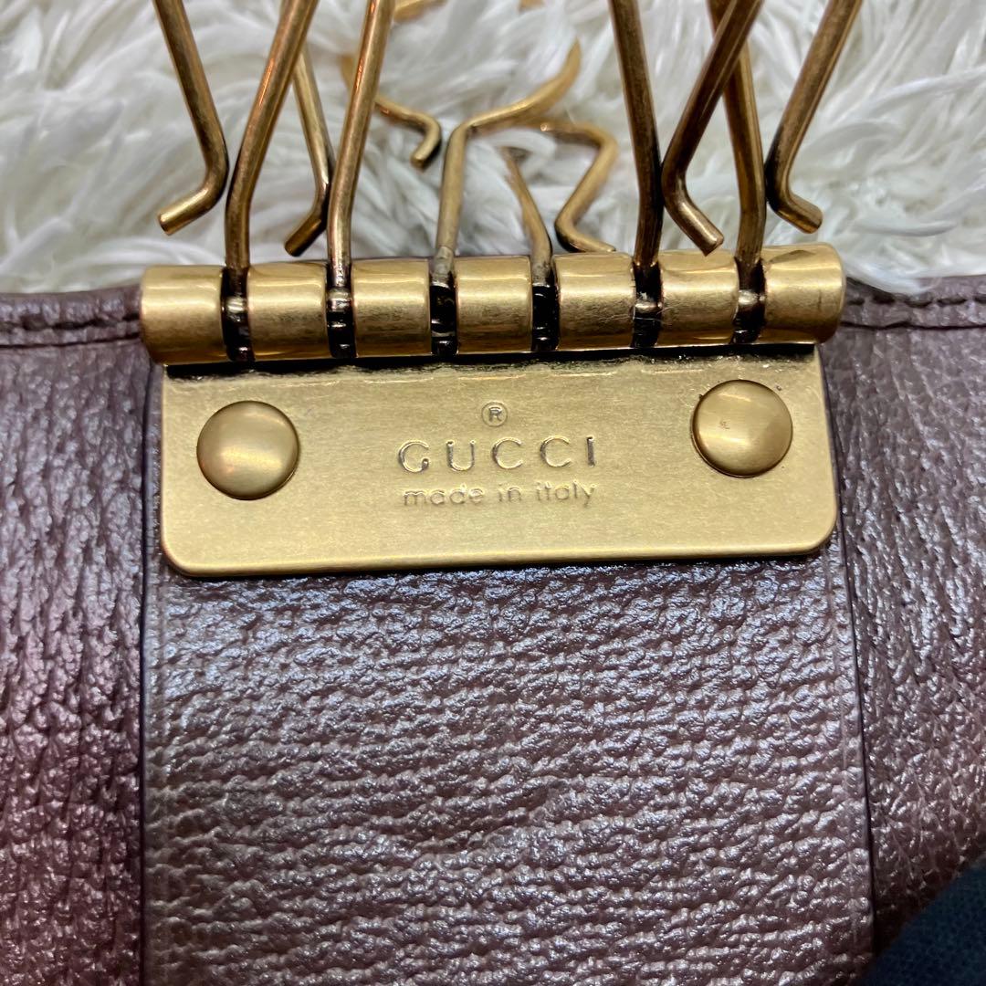 箱付き極美品✨GUCCI 6連キーケース オフディア マーモント シェリーライン