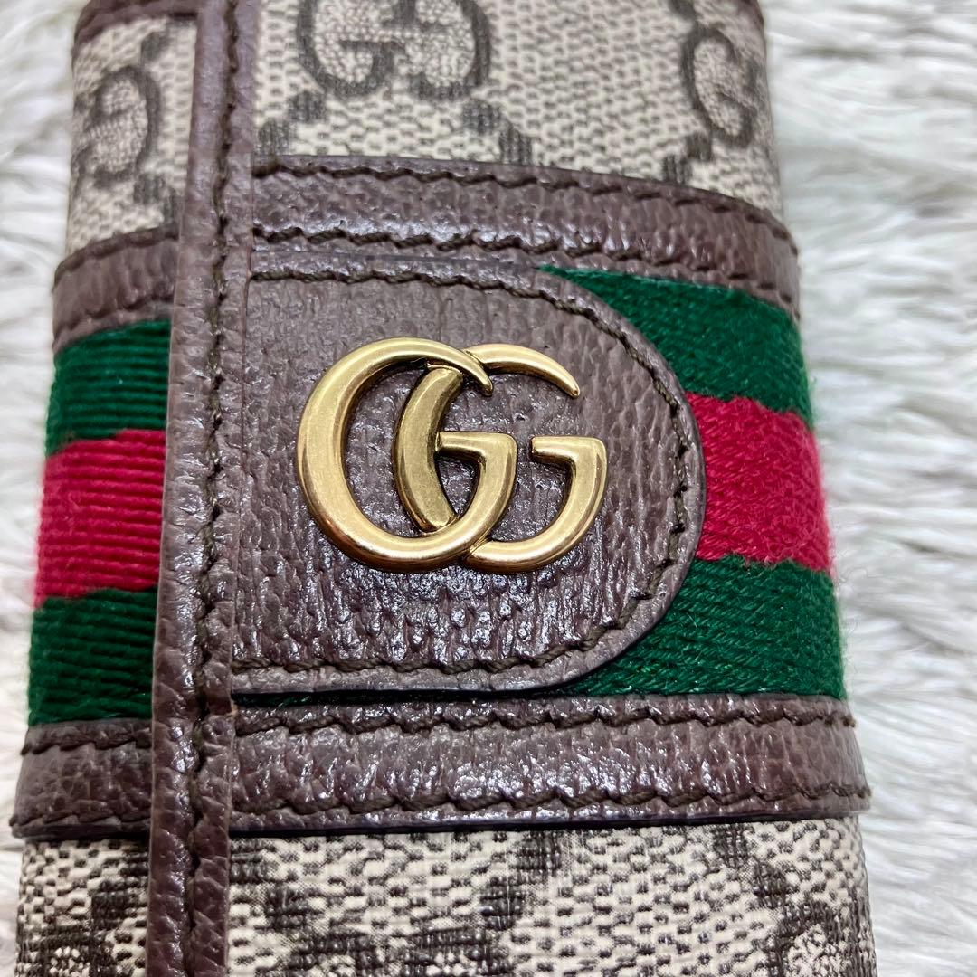 箱付き極美品✨GUCCI 6連キーケース オフディア マーモント シェリーライン
