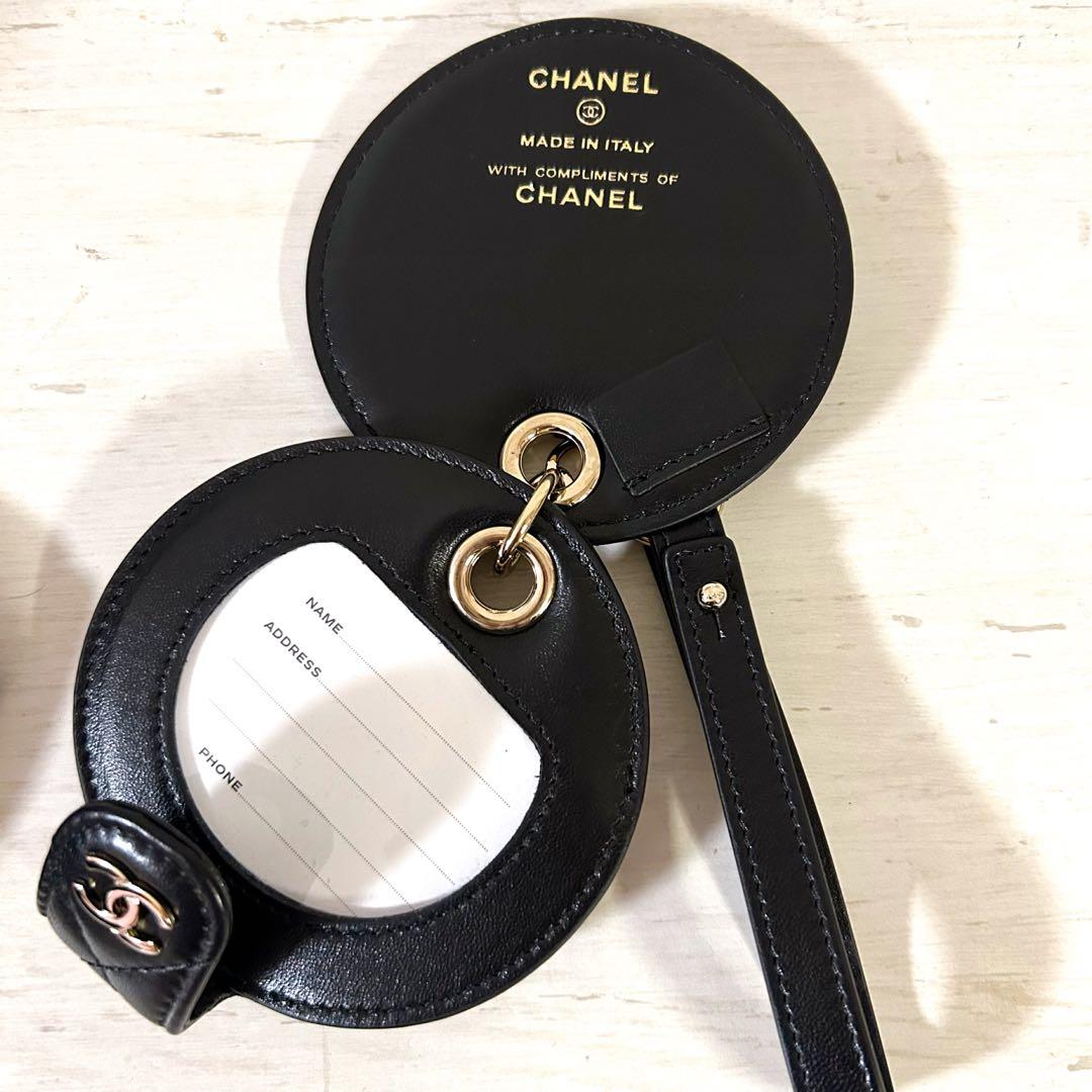 CHANEL シャネル　マトラッセ ラムスキン ネームタグチャーム ストラップ