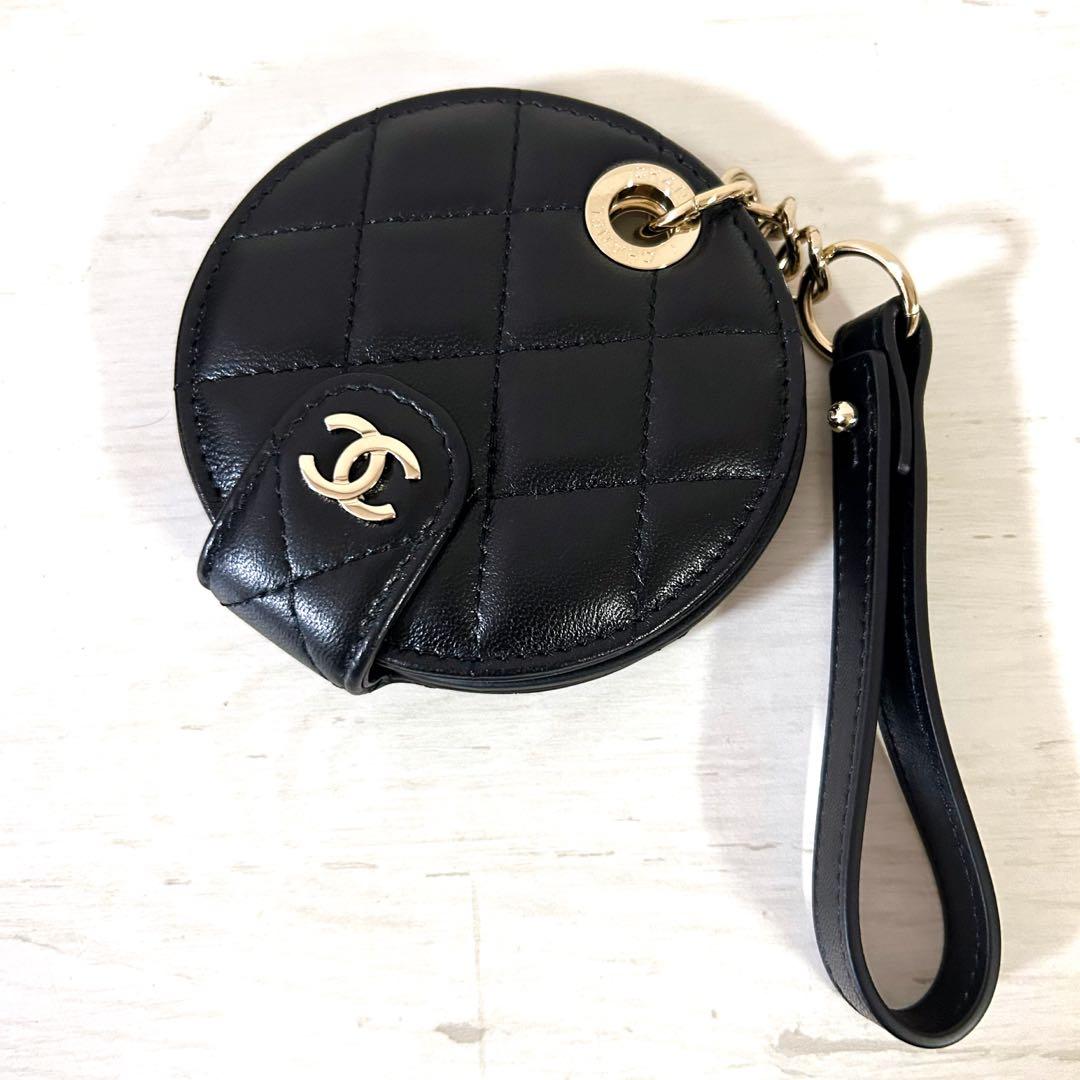 CHANEL シャネル　マトラッセ ラムスキン ネームタグチャーム ストラップ